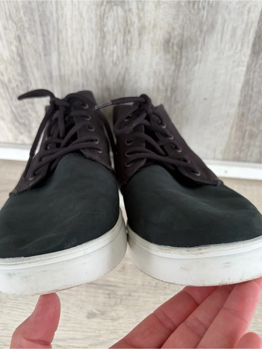 Timberland Davis Square Chukkas Sneakers Men's Shoes 9 Black Leather Frabic